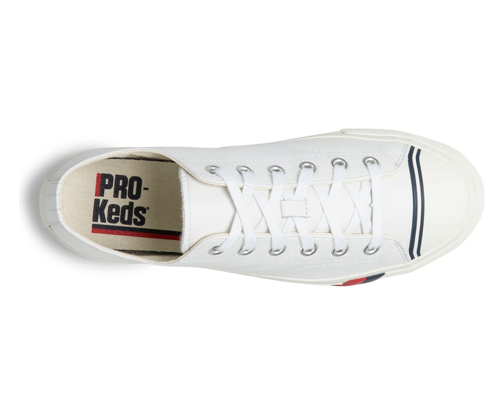 Πανινα Παπουτσια Γυναικεια - Keds Royal Lo Classic Δερματινα - Λευκα - UNVLF5627